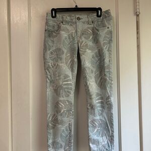 Women’s CAbi Patterned Straight Leg Jeans - Size 4